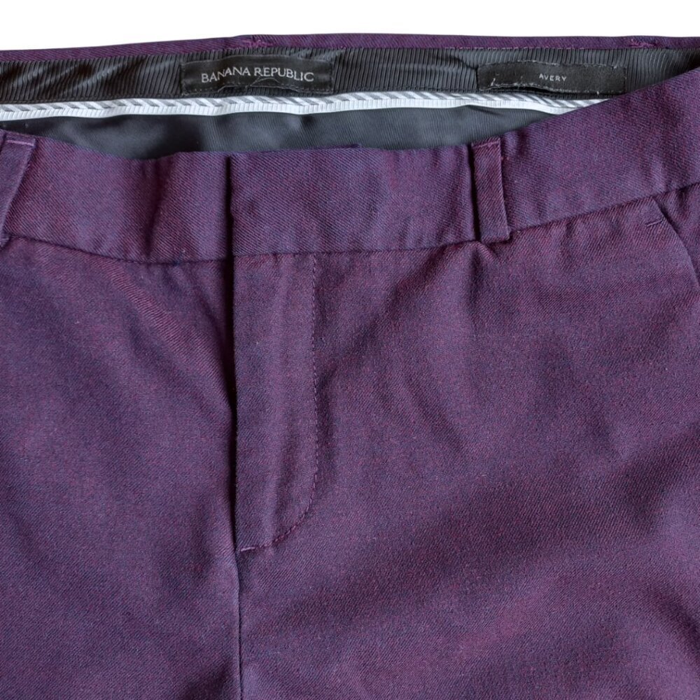 Banana Republic Avery Purple Straight Leg Ankle Dress Pants - Women's Size 8 - Picture 3 of 9